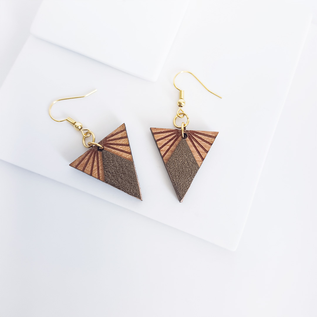 bijoux en bois, bijoux en cuir MARTHO, Lumine crochet