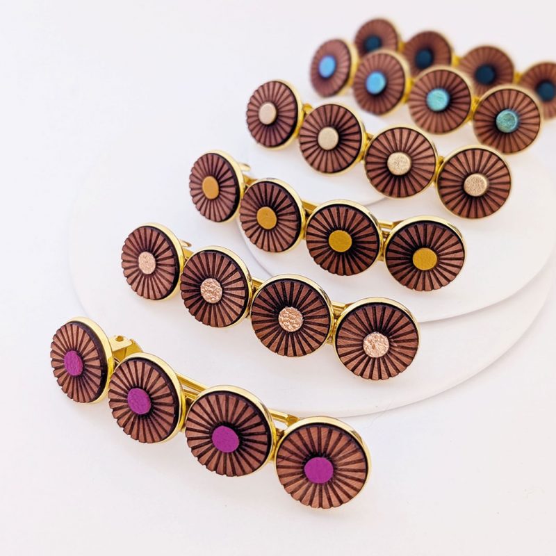 barrette chignon, barrette inspiration japonaise, barrette NUPHA, martho