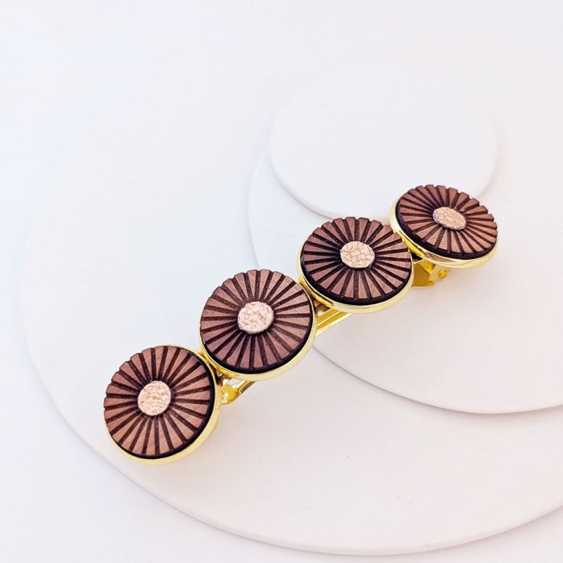 barrette chignon, barrette inspiration japonaise, barrette NUPHA, martho